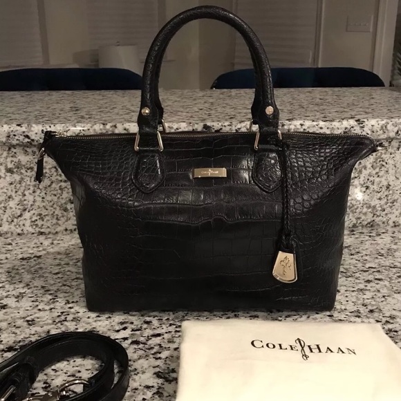 Cole Haan Handbags - ✨SOLD!✨Cole Haan NWT! RARE Leather Croc Speedy Bag